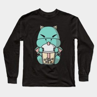 Boba Milk Tea Dragon Long Sleeve T-Shirt